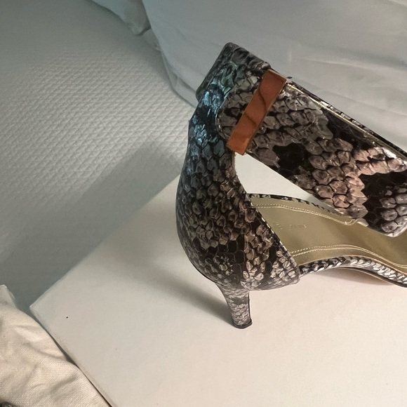 Celine python silver and black sandals - Picture 6 of 9